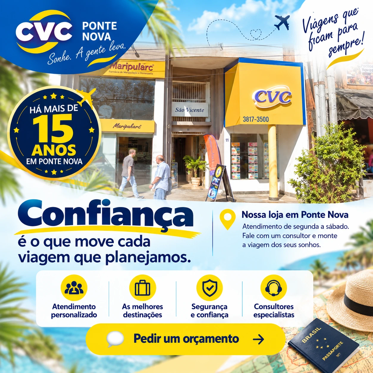 Nossa loja em Ponte Nova, há mais de 15 anos. Atendimento de segunda a sábado.